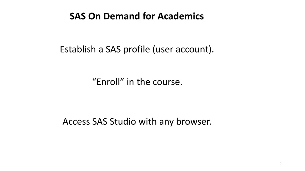 sas on demand for academics n.w