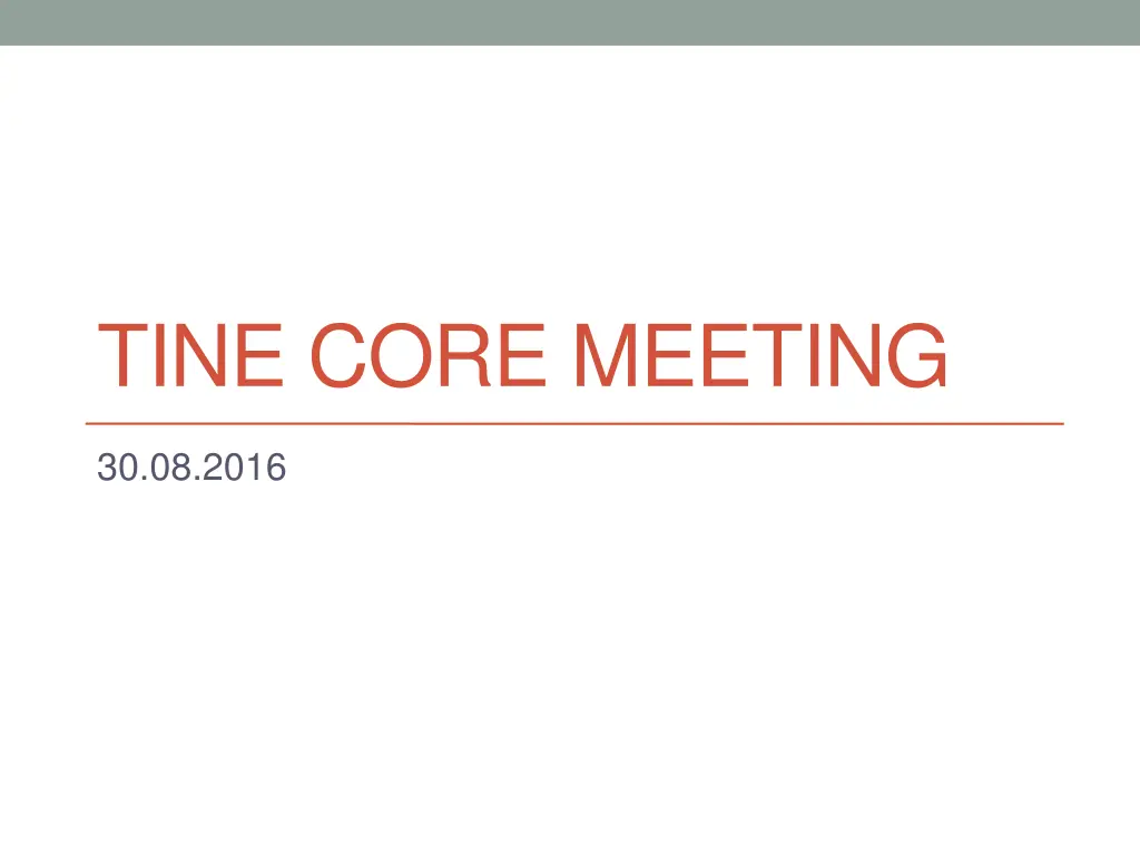tine core meeting n.w