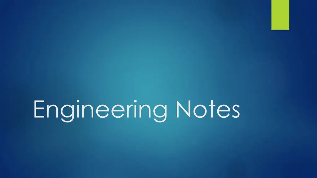 engineering notes n.w