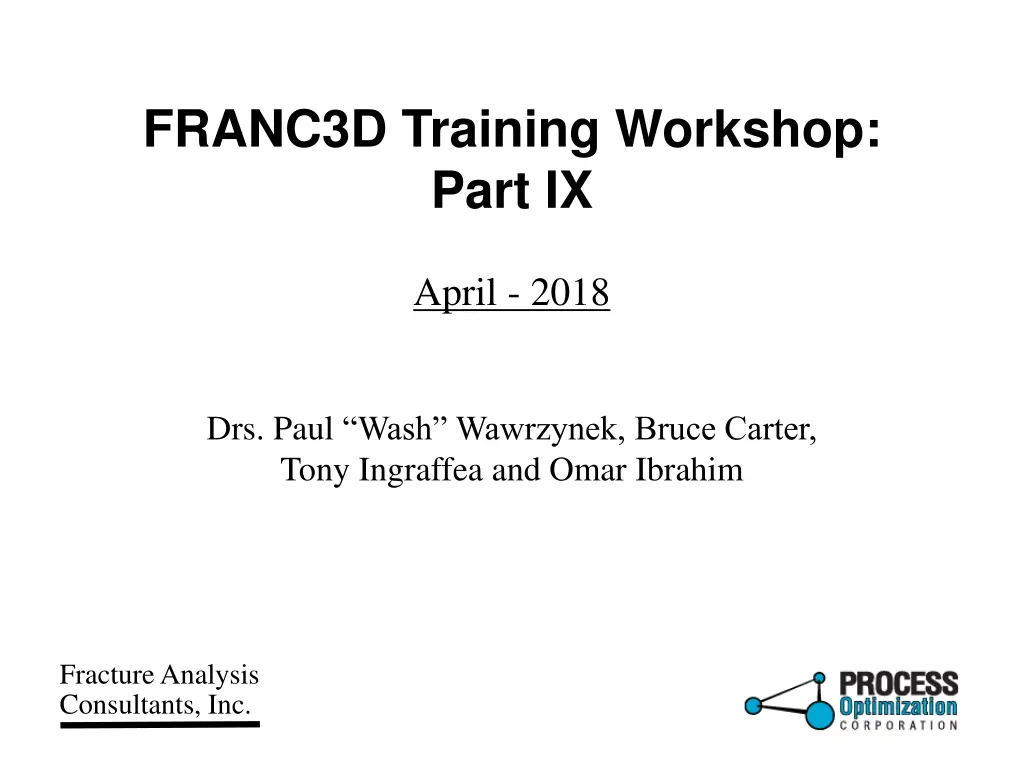 franc3d training workshop part ix n.w