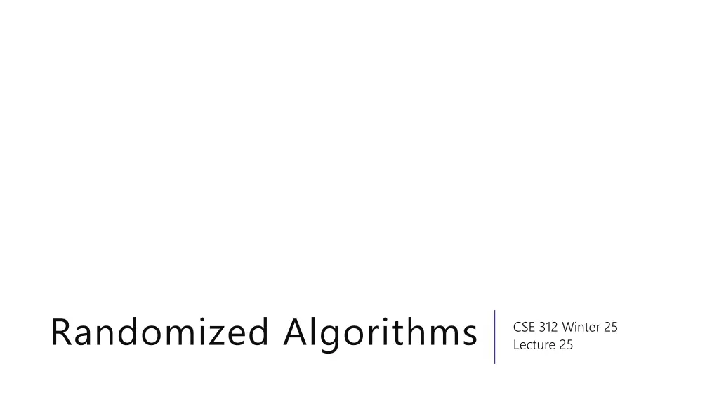 randomized algorithms n.w