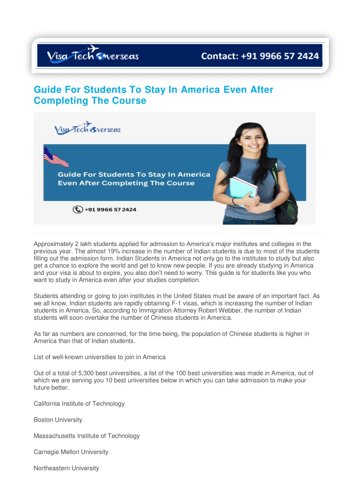 guide for students to stay in america even after n.w