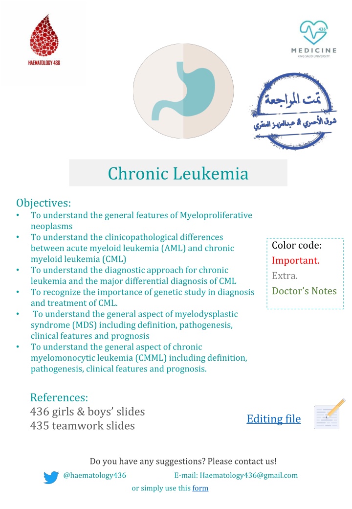 Overview of Chronic Leukemia and Myeloproliferative Neoplasms