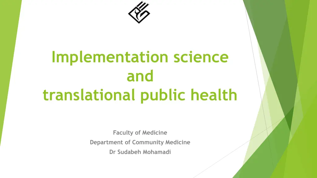 implementation science and translational public n.w