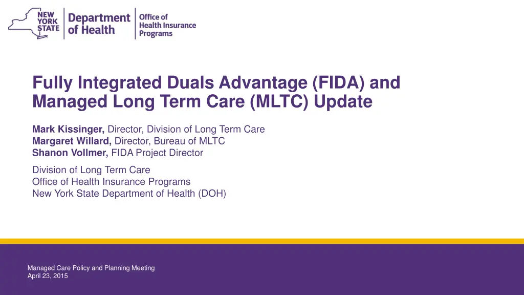 fully integrated duals advantage fida and managed n.w