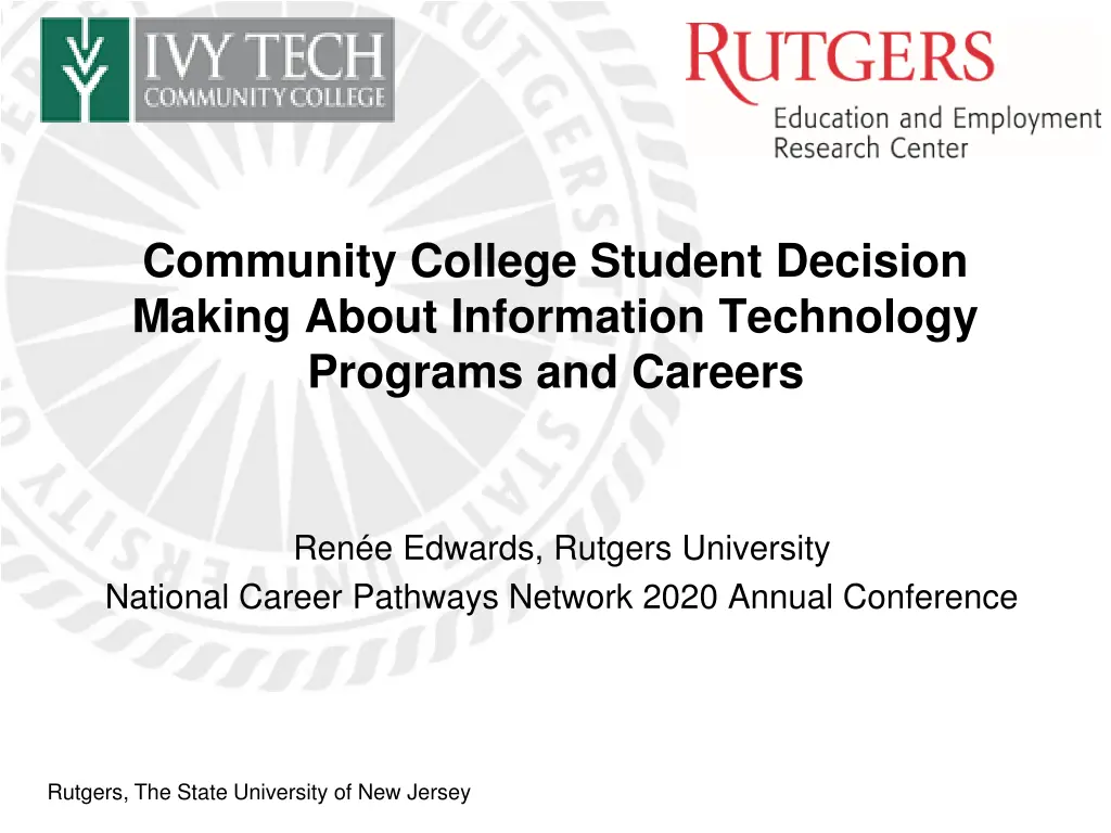 community college student decision making about n.w