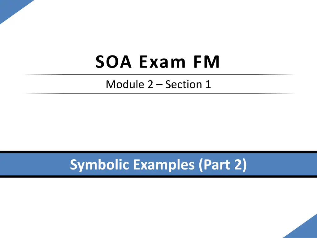 soa exam fm n.w