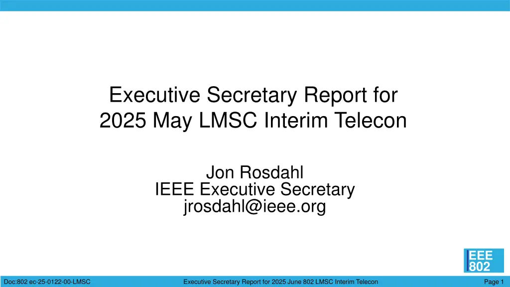 executive secretary report for 2025 may lmsc n.w