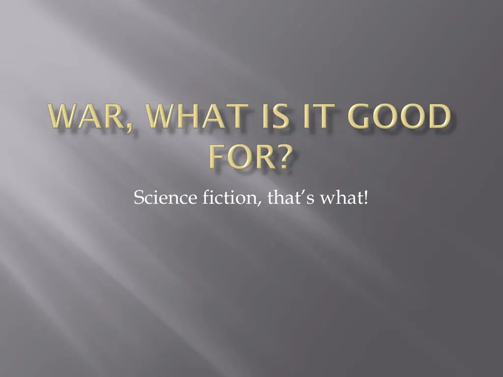 science fiction that s what n.w