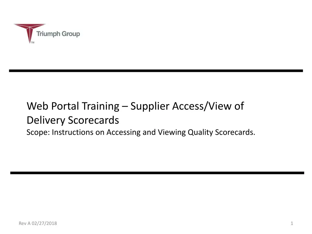 web portal training supplier access view n.w
