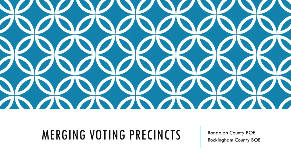 merging voting precincts n.w