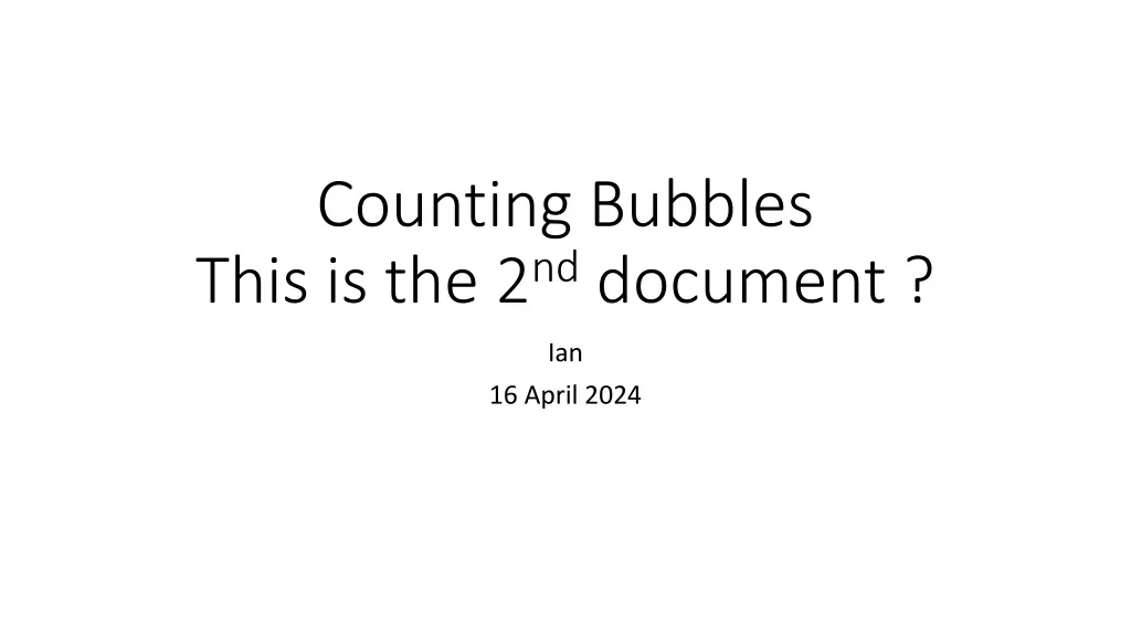 counting bubbles this is the 2 nd document n.w
