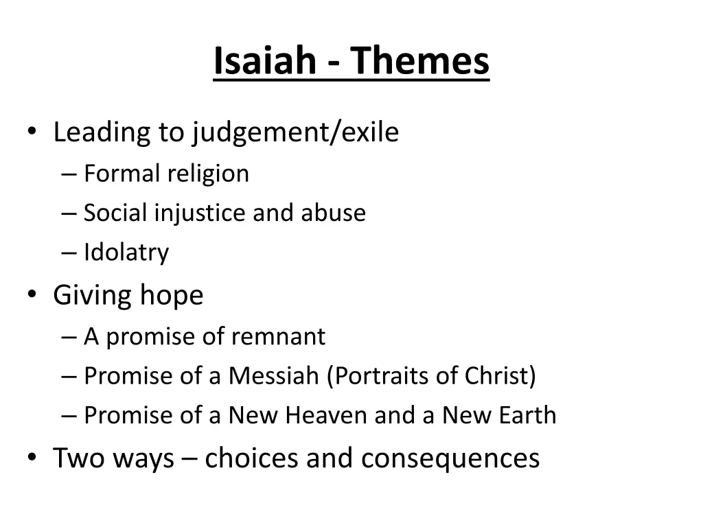 isaiah themes n.w