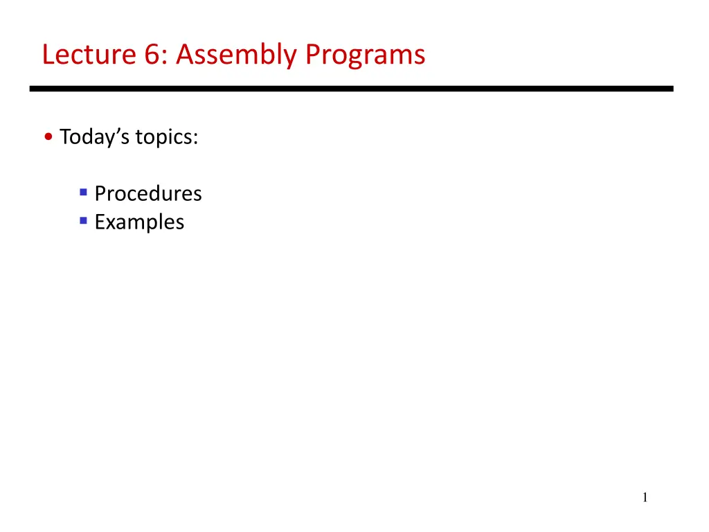 lecture 6 assembly programs n.w