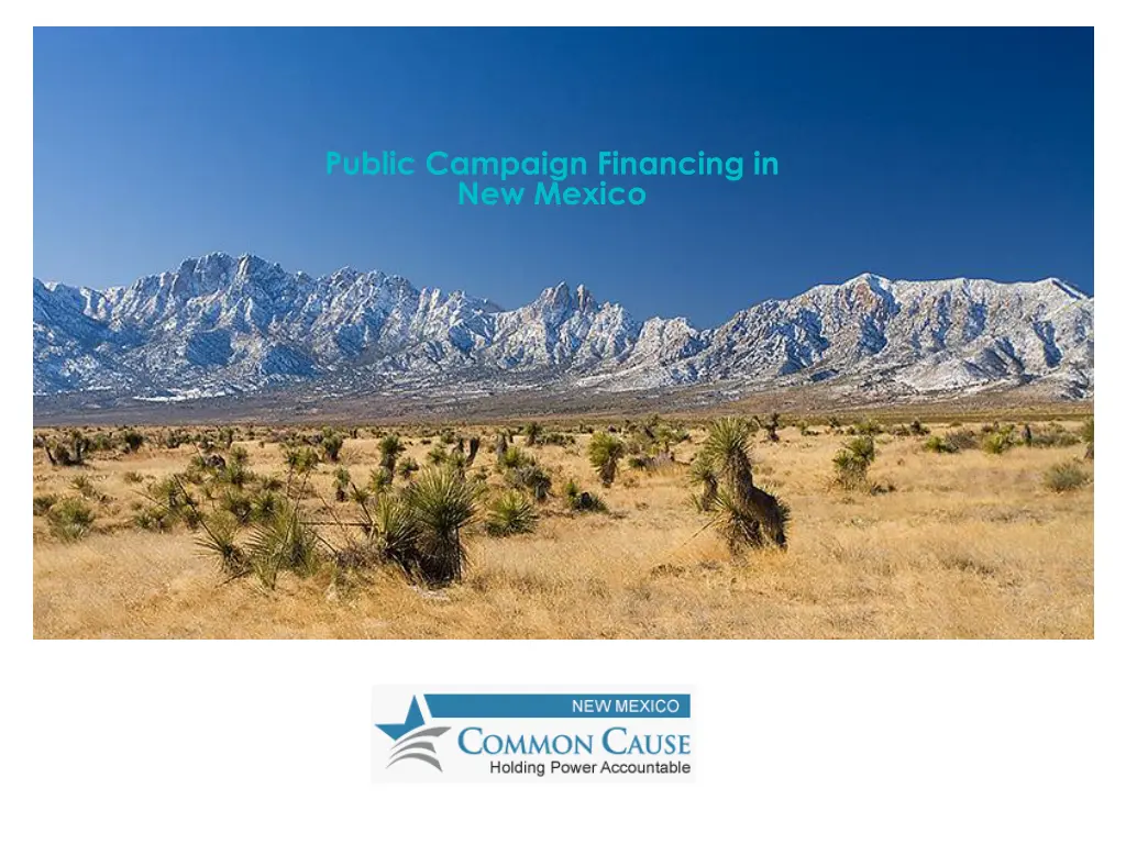 public campaign financing in new mexico n.w