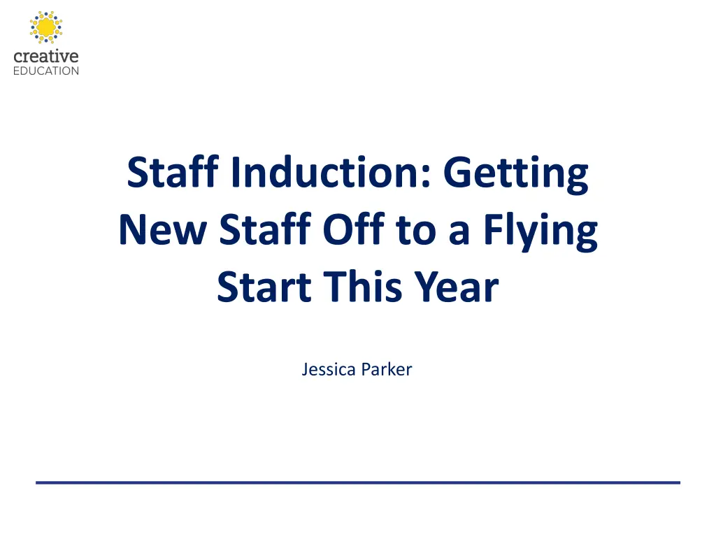 staff induction getting new staff off to a flying n.w