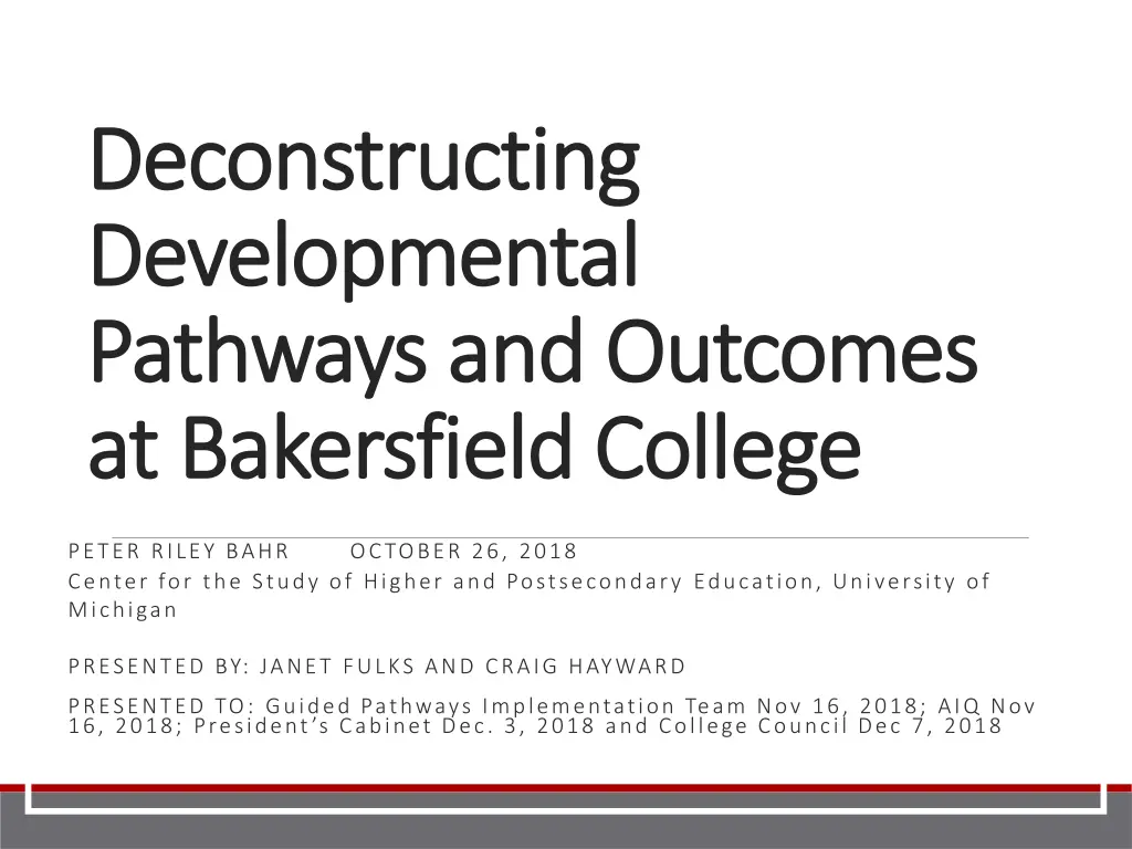 deconstructing deconstructing developmental n.w