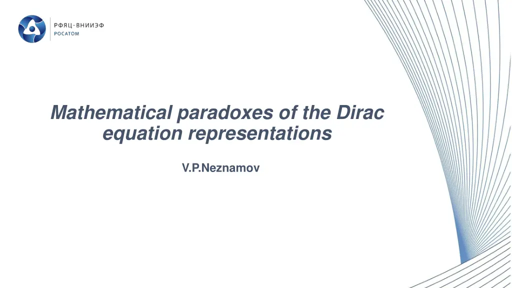mathematical paradoxes of the dirac equation n.w