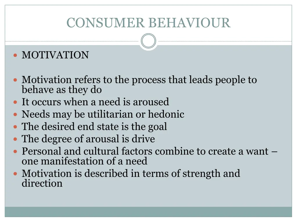 consumer behaviour n.w