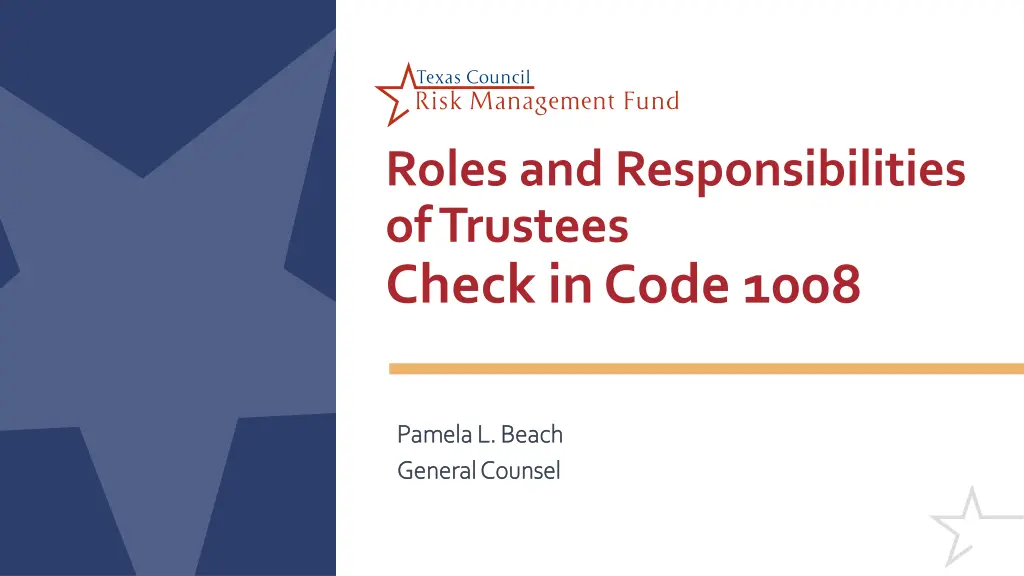 roles and responsibilities of trustees check n.w
