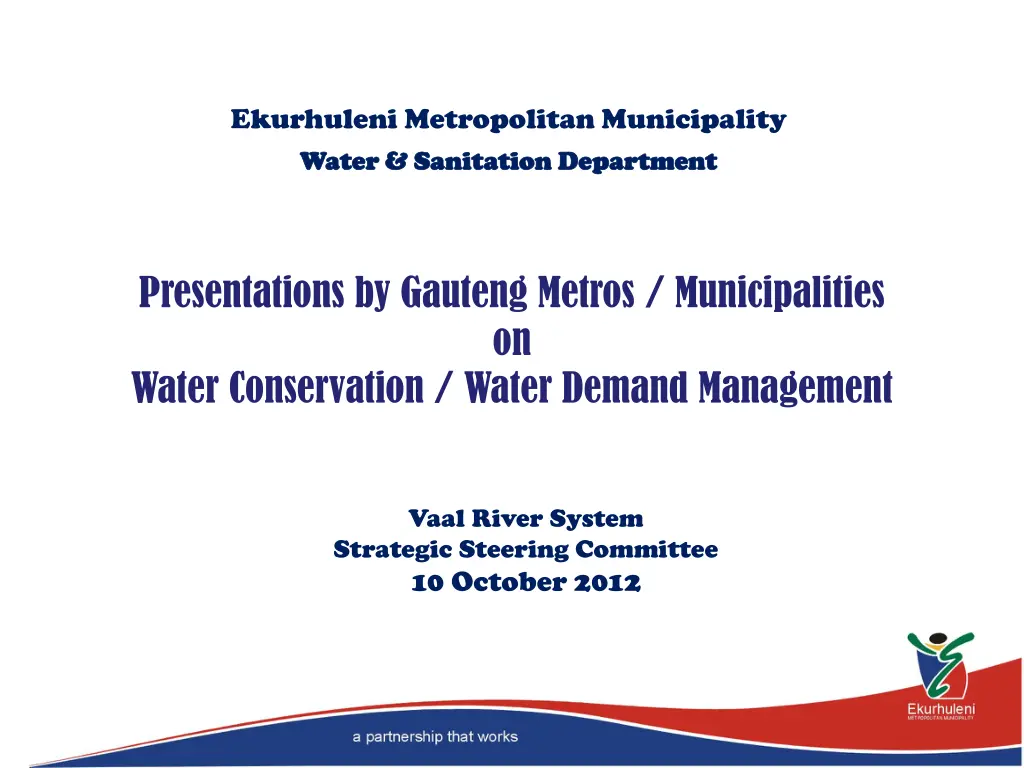 ekurhuleni metropolitan municipality water n.w