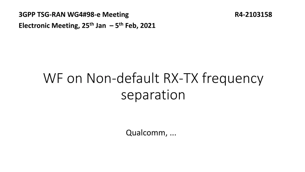 3gpp tsg ran wg4 98 e meeting r4 2103158 n.w
