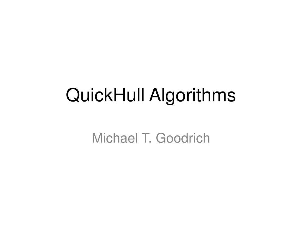 quickhull algorithms n.w