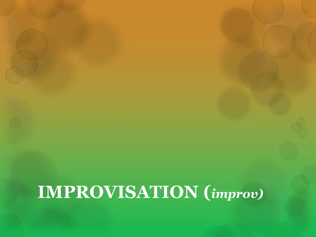 improvisation improv n.w
