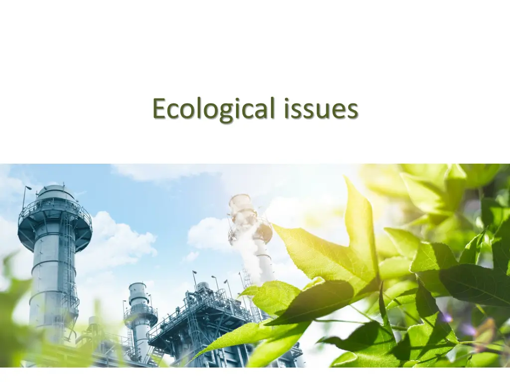 ecological issues n.w