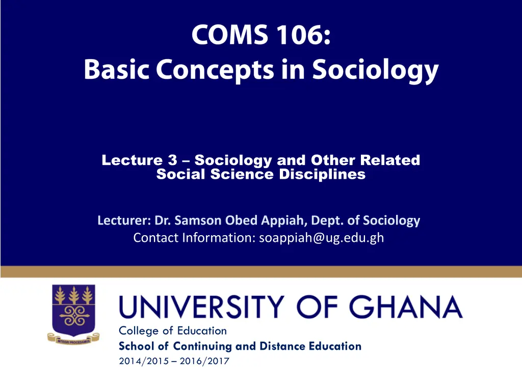 lecture 3 sociology and other related social n.w