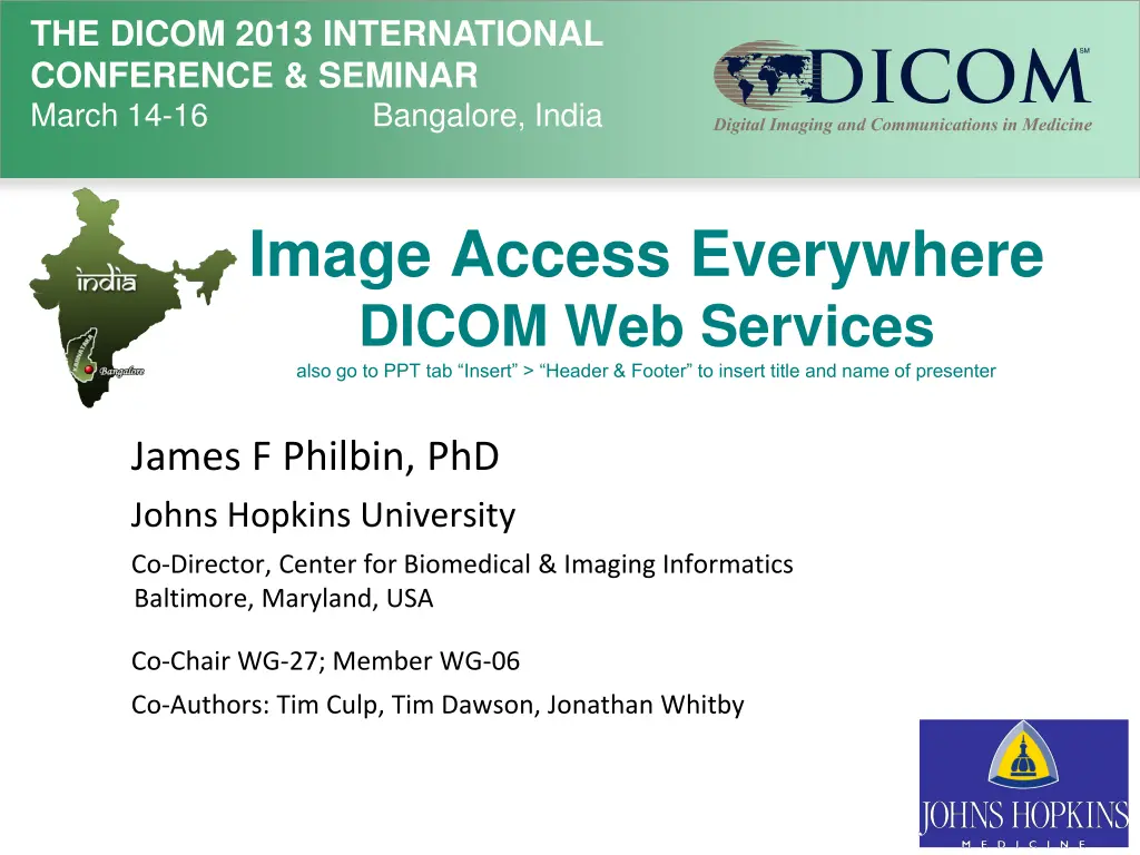 the dicom 2013 international conference seminar n.w