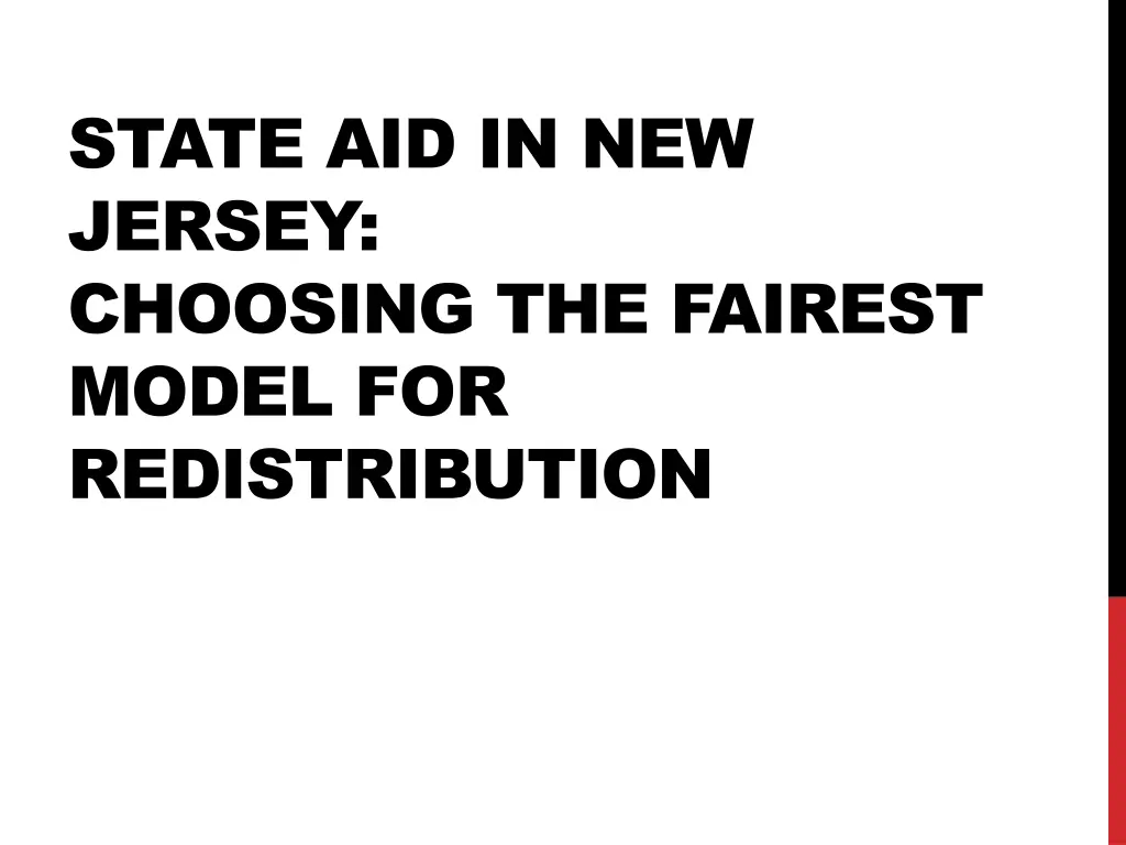 state aid in new jersey choosing the fairest n.w