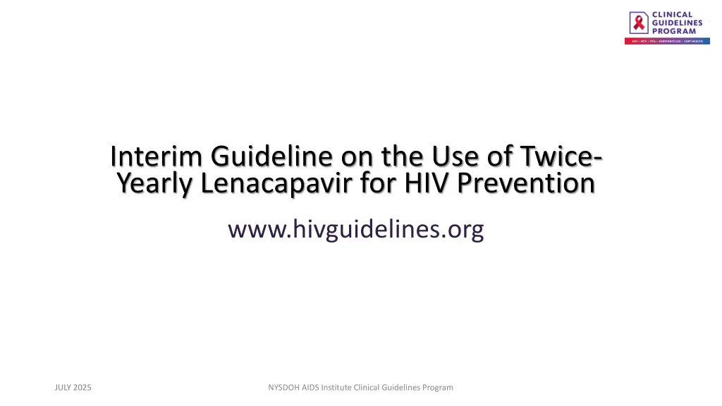 interim guideline on the use of twice yearly n.w