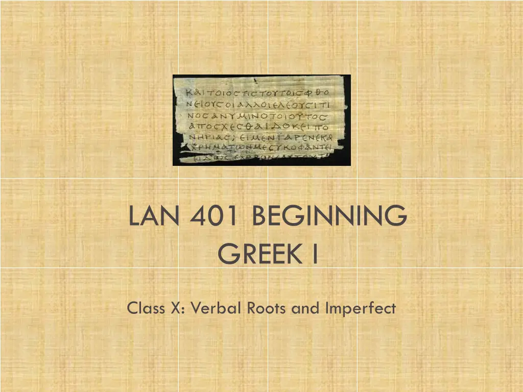 lan 401 beginning greek i n.w