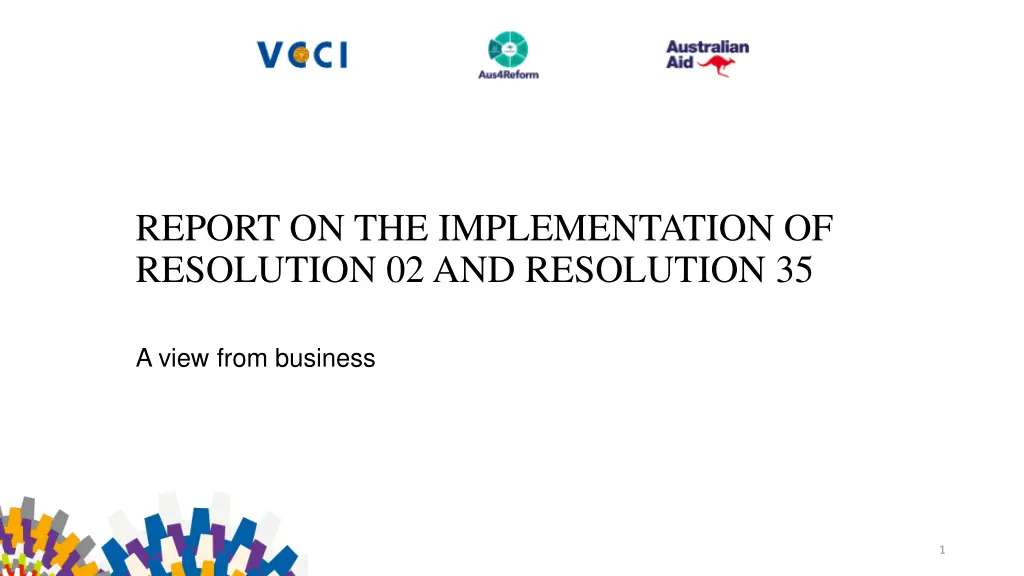 report on the implementation of resolution n.w