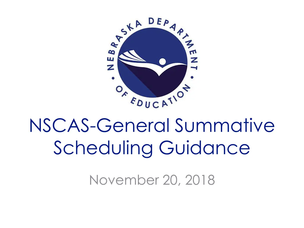 nscas general summative scheduling guidance n.w