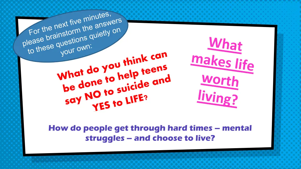 how do people get through hard times mental n.w
