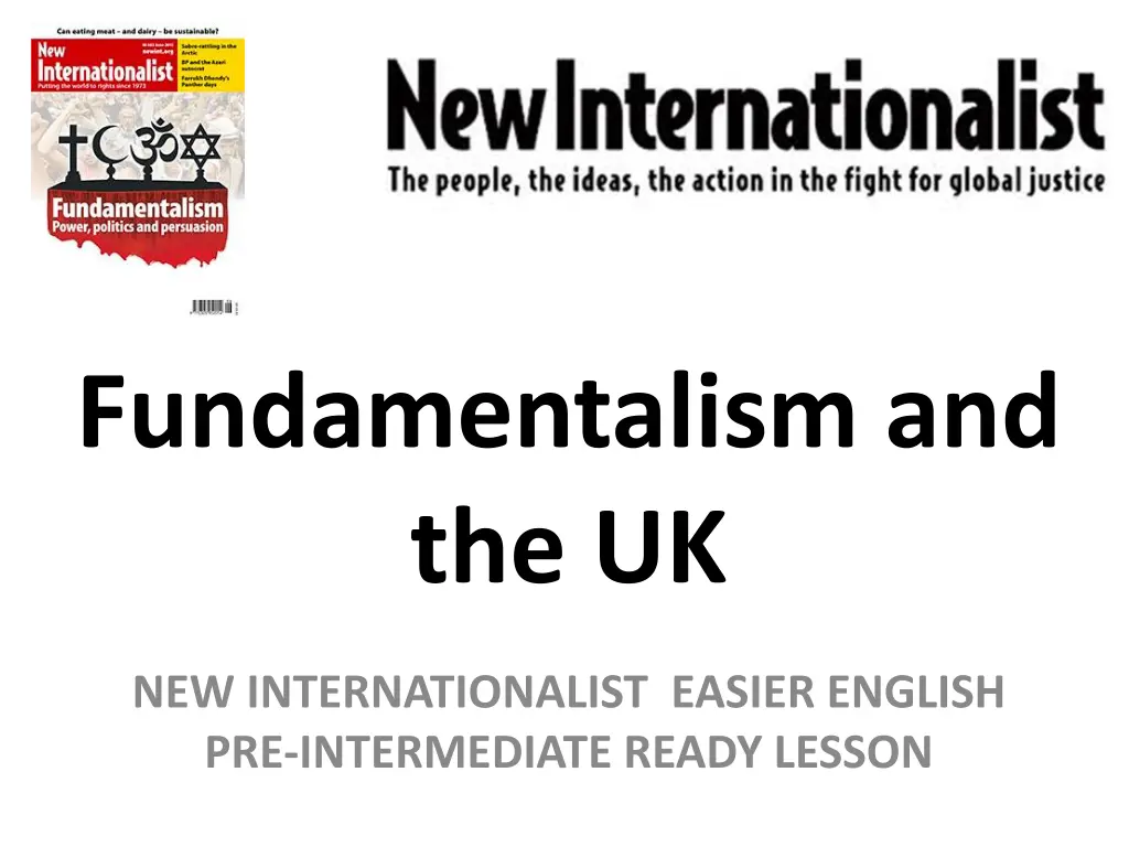 fundamentalism and the uk n.w