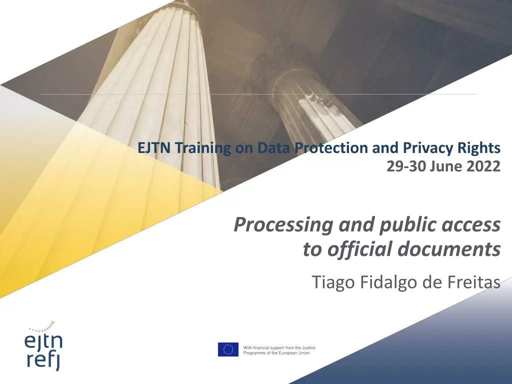 ejtn training on data protection and privacy n.w