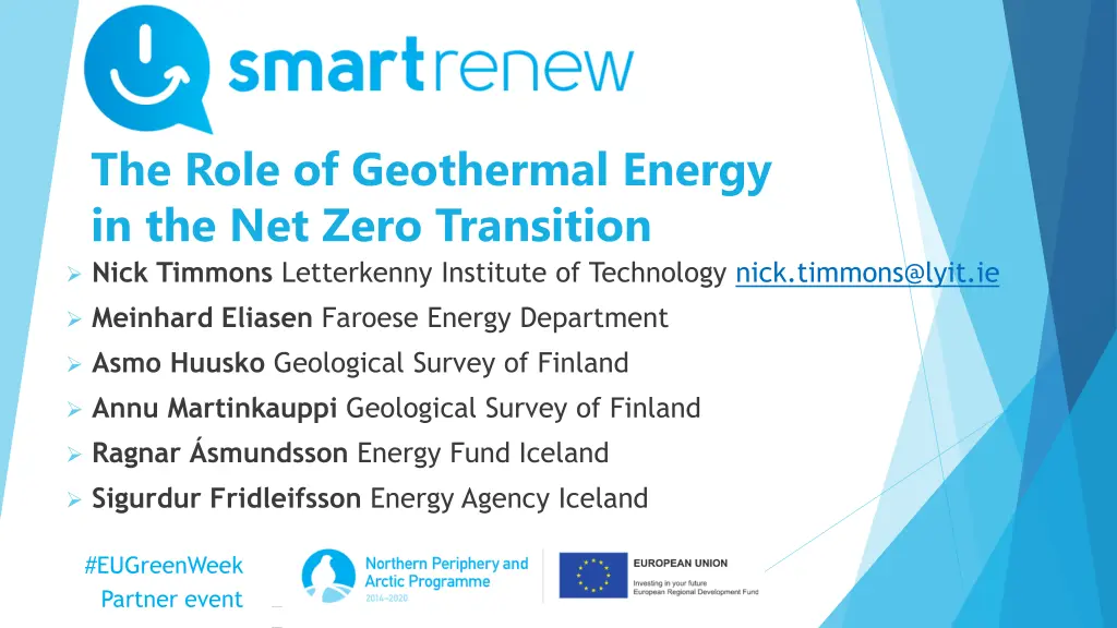 the role of geothermal energy in the net zero n.w