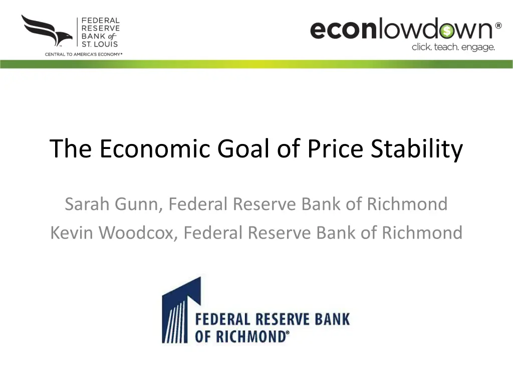 the economic goal of price stability n.w