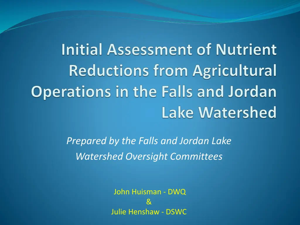 prepared by the falls and jordan lake watershed n.w
