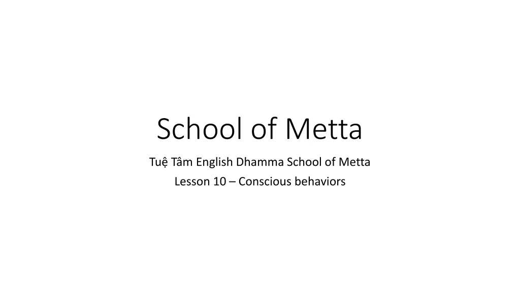 school of metta n.w