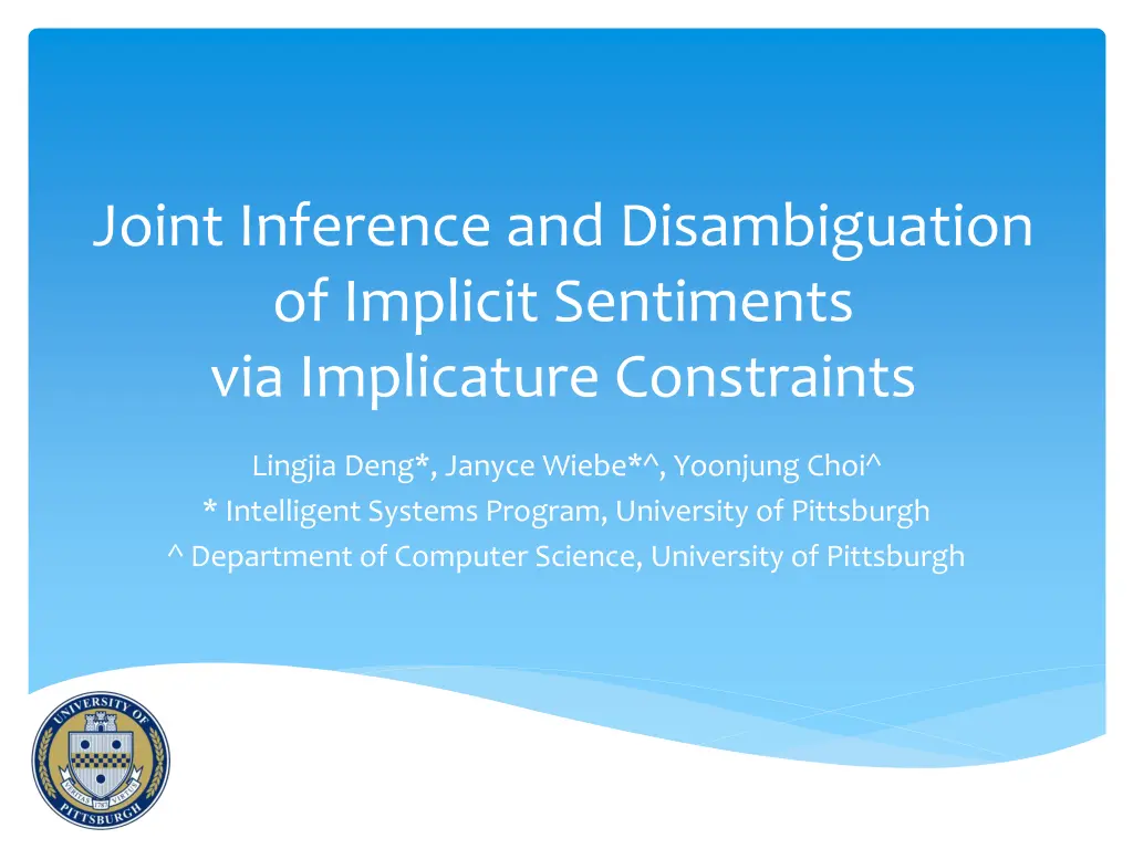 joint inference and disambiguation of implicit n.w