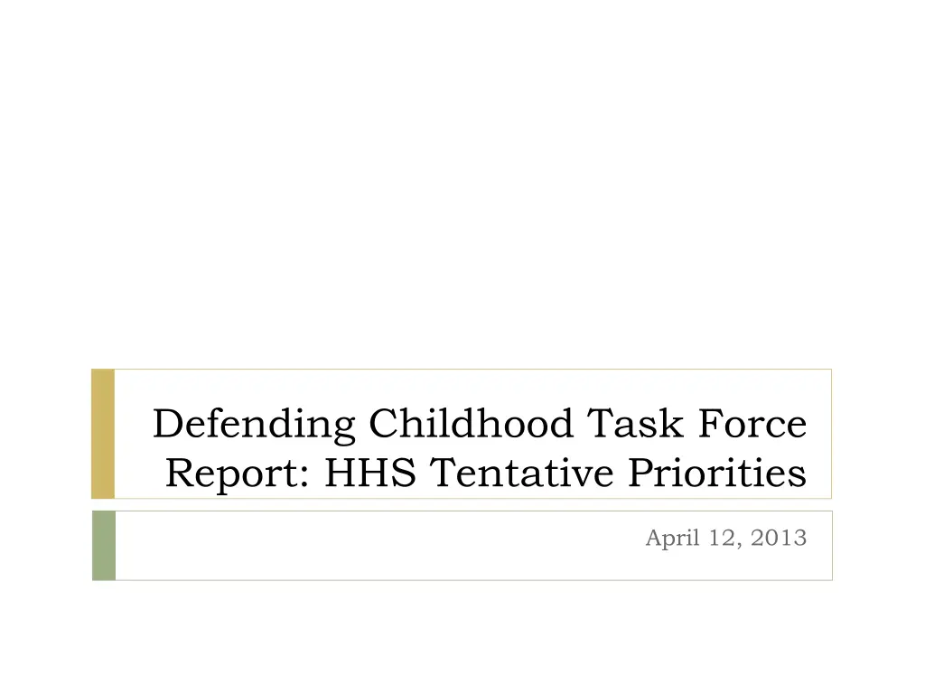 defending childhood task force report n.w