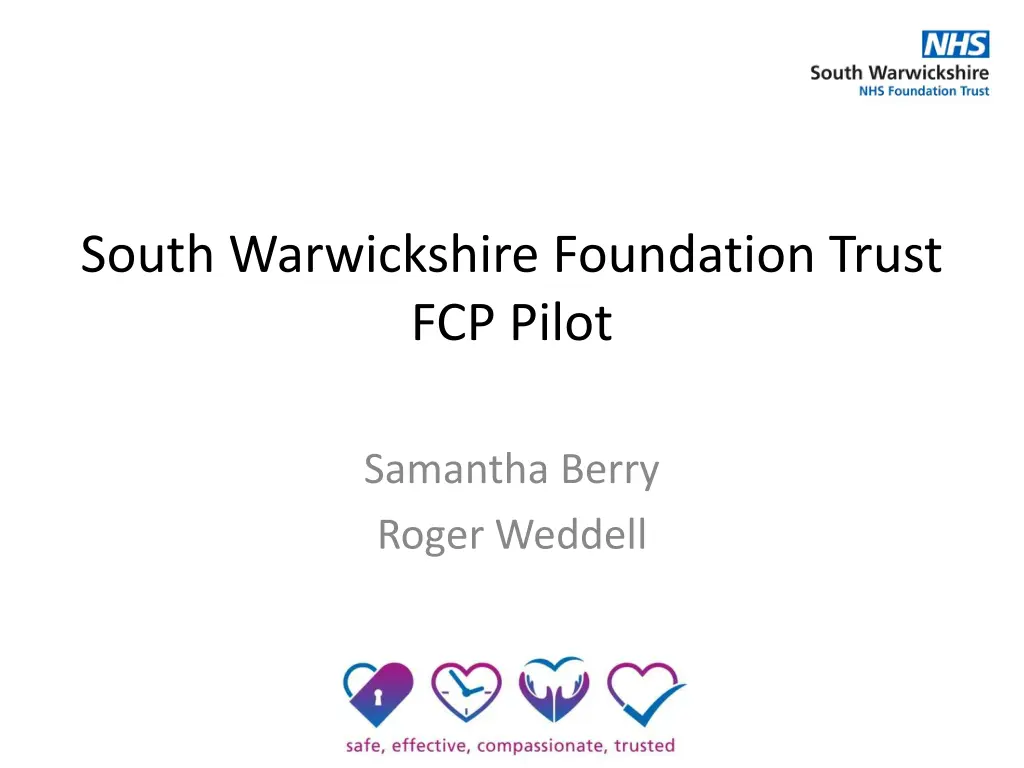 south warwickshire foundation trust fcp pilot n.w