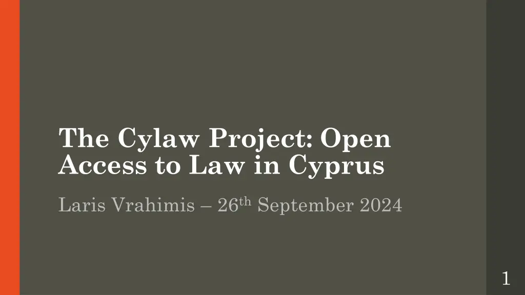 the cylaw project open access to law in cyprus n.w