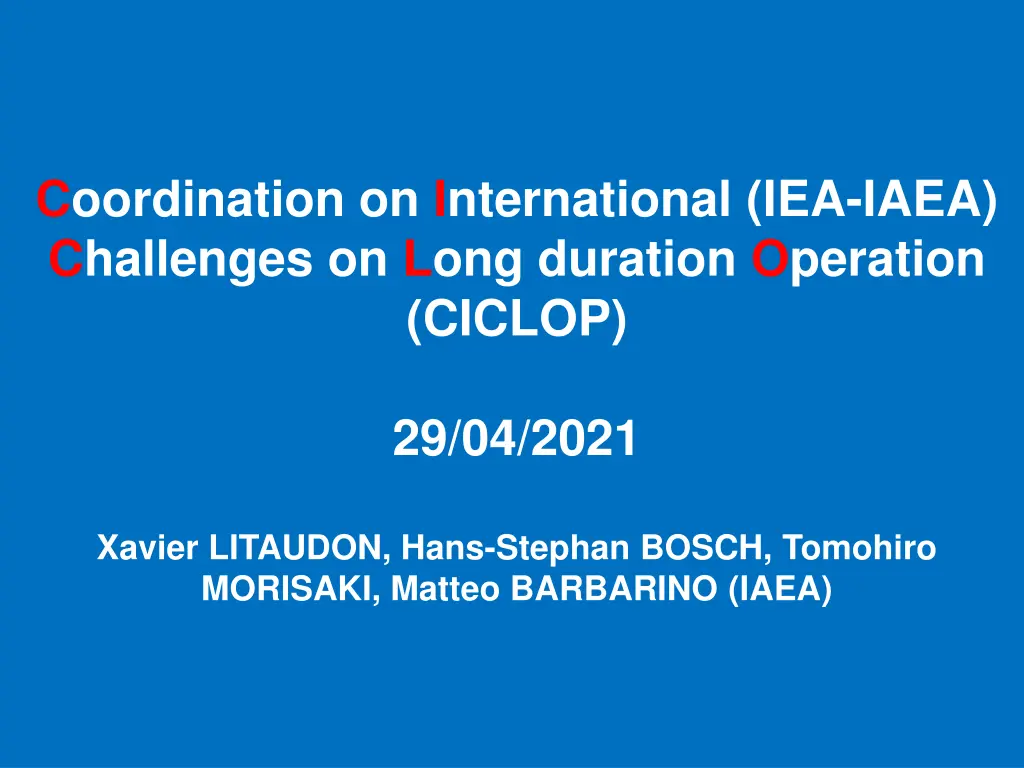 coordination on international iea iaea challenges n.w