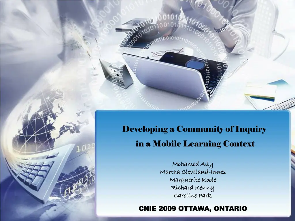 developing a community of inquiry n.w