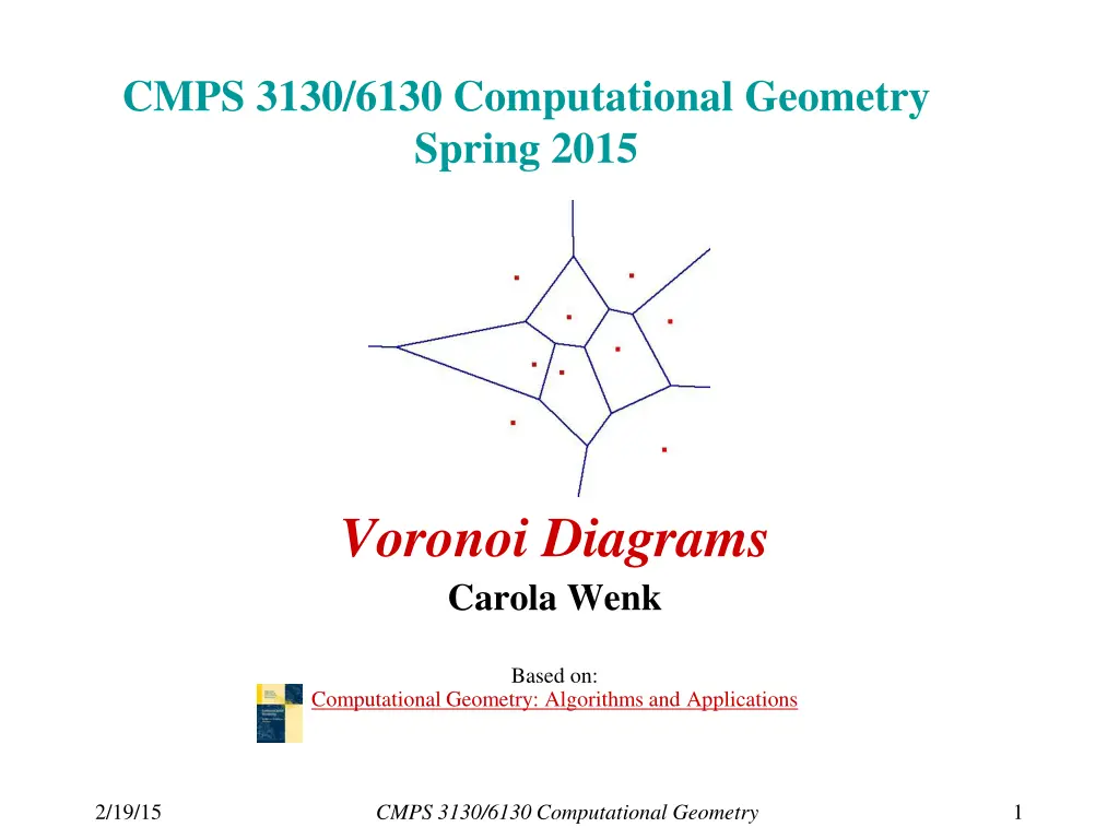 cmps 3130 6130 computational geometry spring 2015 n.w
